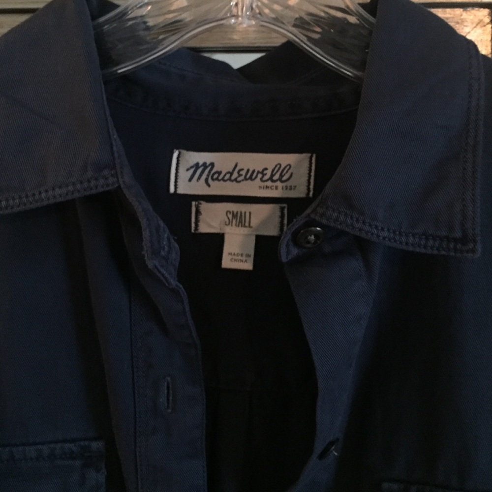 Madewell navy button down - Picture 2 of 4